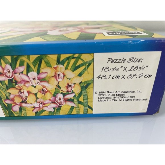 Vintage 1994 RoseArt Sealed Mary Russel Colours “Winter Orchids” 1,000 pc Puzzle - Picture 8 of 11
